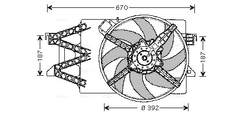 Ventilatorwiel-motorkoeling Ava Cooling FD7514