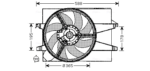 Ventilatorwiel-motorkoeling Ava Cooling FD7542