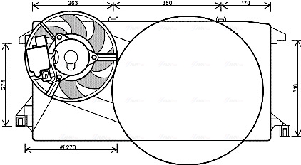 Ventilatorwiel-motorkoeling Ava Cooling FD7545