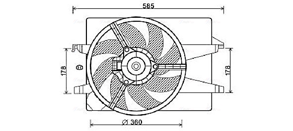 Ventilatorwiel-motorkoeling Ava Cooling FD7551