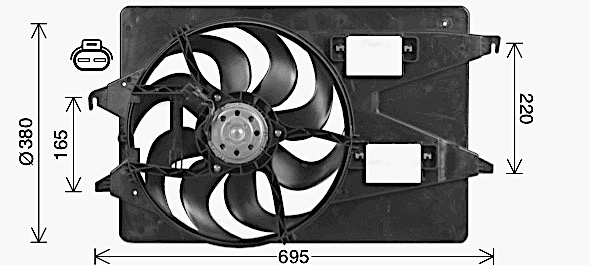 Ventilatorwiel-motorkoeling Ava Cooling FD7555