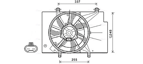 Ventilatorwiel-motorkoeling Ava Cooling FD7582