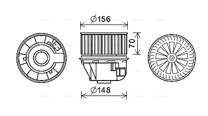 Kachelventilator Ava Cooling FD8612