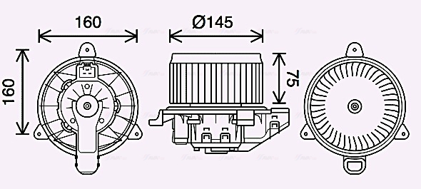 Kachelventilator Ava Cooling FD8626