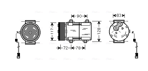 Airco compressor Ava Cooling FDAK285