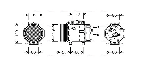 Airco compressor Ava Cooling FDAK378