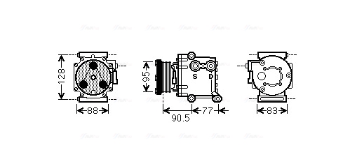 Airco compressor Ava Cooling FDAK434