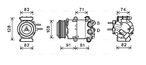 Airco compressor Ava Cooling FDAK498