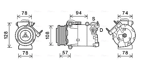 Airco compressor Ava Cooling FDAK587