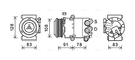 Airco compressor Ava Cooling FDAK621