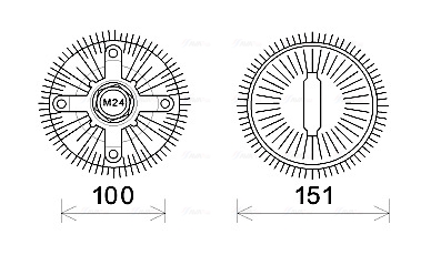 Visco-koppeling Ava Cooling FDC448