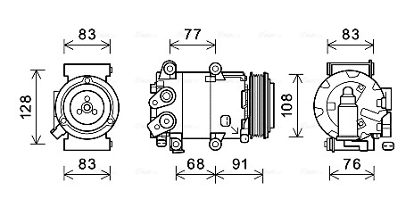 Airco compressor Ava Cooling FDK604