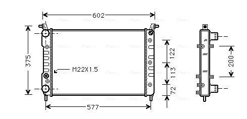 Radiateur Ava Cooling FT2224