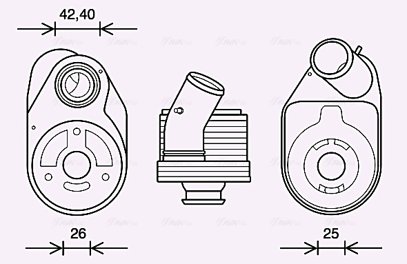 Oliekoeler motorolie Ava Cooling FT3610