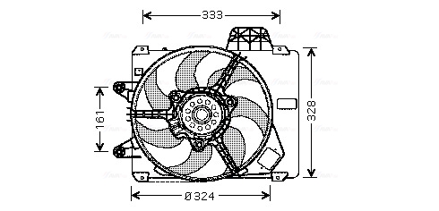 Ventilatorwiel-motorkoeling Ava Cooling FT7286