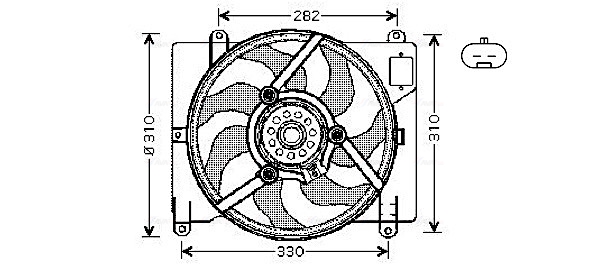 Ventilatorwiel-motorkoeling Ava Cooling FT7503