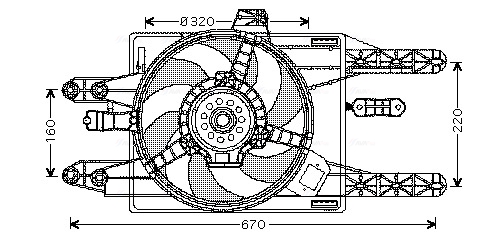 Ventilatorwiel-motorkoeling Ava Cooling FT7549