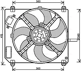 Ventilatorwiel-motorkoeling Ava Cooling FT7551