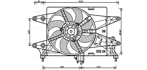 Ventilatorwiel-motorkoeling Ava Cooling FT7559