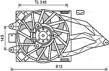 Ventilatorwiel-motorkoeling Ava Cooling FT7565