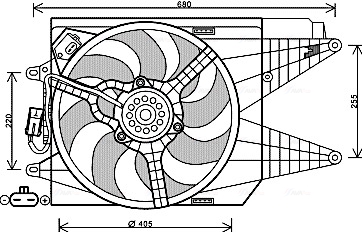 Ventilatorwiel-motorkoeling Ava Cooling FT7566