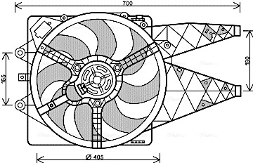 Ventilatorwiel-motorkoeling Ava Cooling FT7567