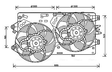 Ventilatorwiel-motorkoeling Ava Cooling FT7578