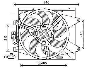 Ventilatorwiel-motorkoeling Ava Cooling FT7582