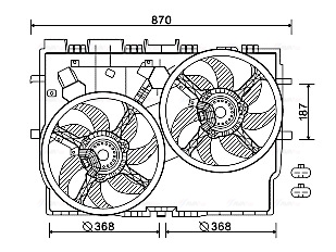 Ventilatorwiel-motorkoeling Ava Cooling FT7583