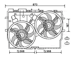 Ventilatorwiel-motorkoeling Ava Cooling FT7584