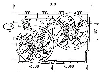 Ventilatorwiel-motorkoeling Ava Cooling FT7588