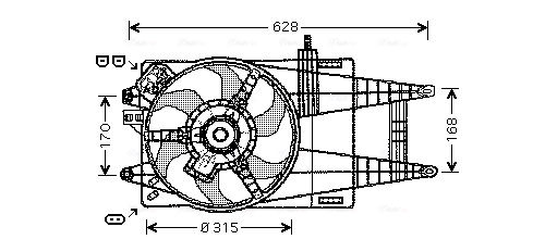 Ventilatorwiel-motorkoeling Ava Cooling FT7592