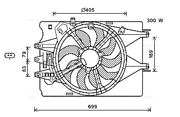 Ventilatorwiel-motorkoeling Ava Cooling FT7600