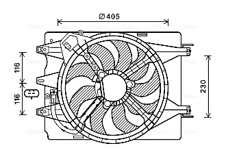 Ventilatorwiel-motorkoeling Ava Cooling FT7601