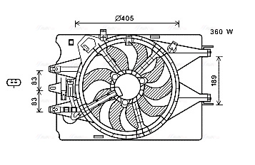 Ventilatorwiel-motorkoeling Ava Cooling FT7602