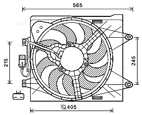 Ventilatorwiel-motorkoeling Ava Cooling FT7604