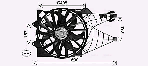 Ventilatorwiel-motorkoeling Ava Cooling FT7614