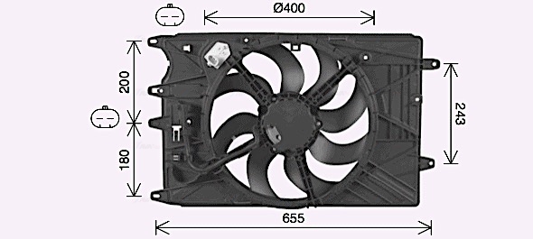 Ventilatorwiel-motorkoeling Ava Cooling FT7615