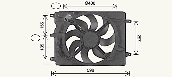 Ventilatorwiel-motorkoeling Ava Cooling FT7616