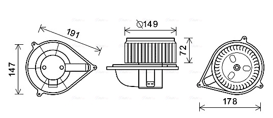 Kachelventilator Ava Cooling FT8426