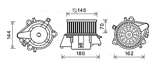 Kachelventilator Ava Cooling FT8437