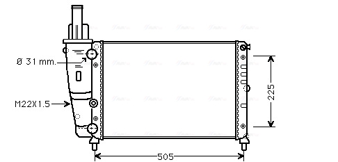 Radiateur Ava Cooling FTA2138