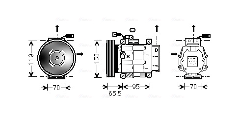 Airco compressor Ava Cooling FTK031