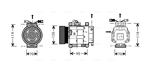 Airco compressor Ava Cooling FTK063