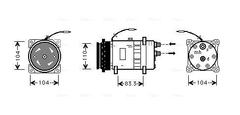 Airco compressor Ava Cooling FTK064