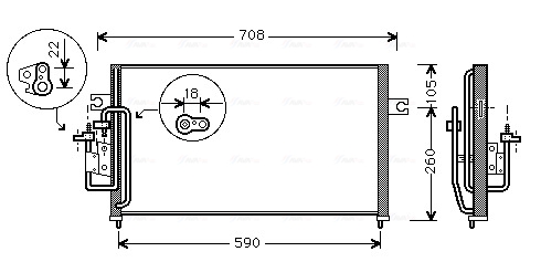 Airco condensor Ava Cooling HY5059