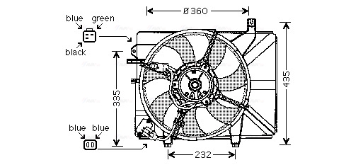 Ventilatorwiel-motorkoeling Ava Cooling HY7511