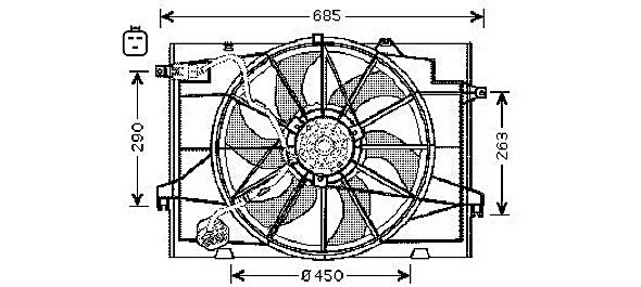 Ventilatorwiel-motorkoeling Ava Cooling HY7519