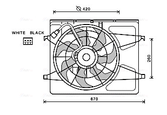 Ventilatorwiel-motorkoeling Ava Cooling HY7530