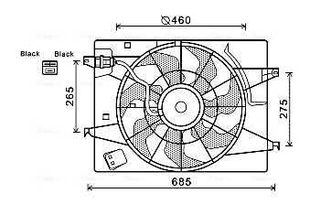 Ventilatorwiel-motorkoeling Ava Cooling HY7533